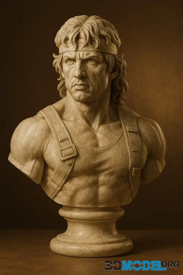 Epic Action Hero Bust – Printable
