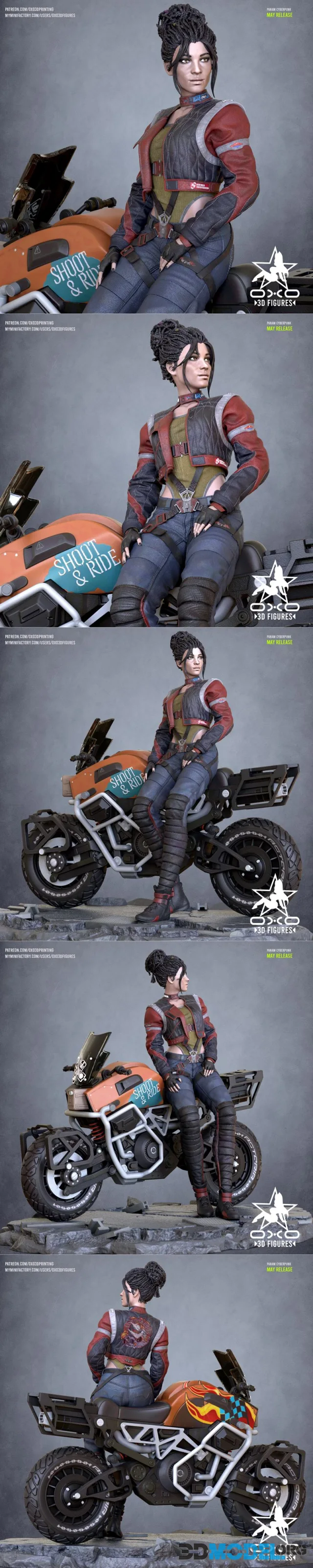 OXO3D Figures - Panam Cyberpunk – Printable