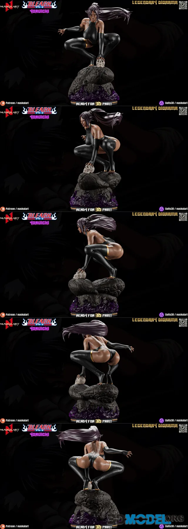 Nuskul Art - Yoruichi Shihouin - Bleach Anime - Legendary – Printable