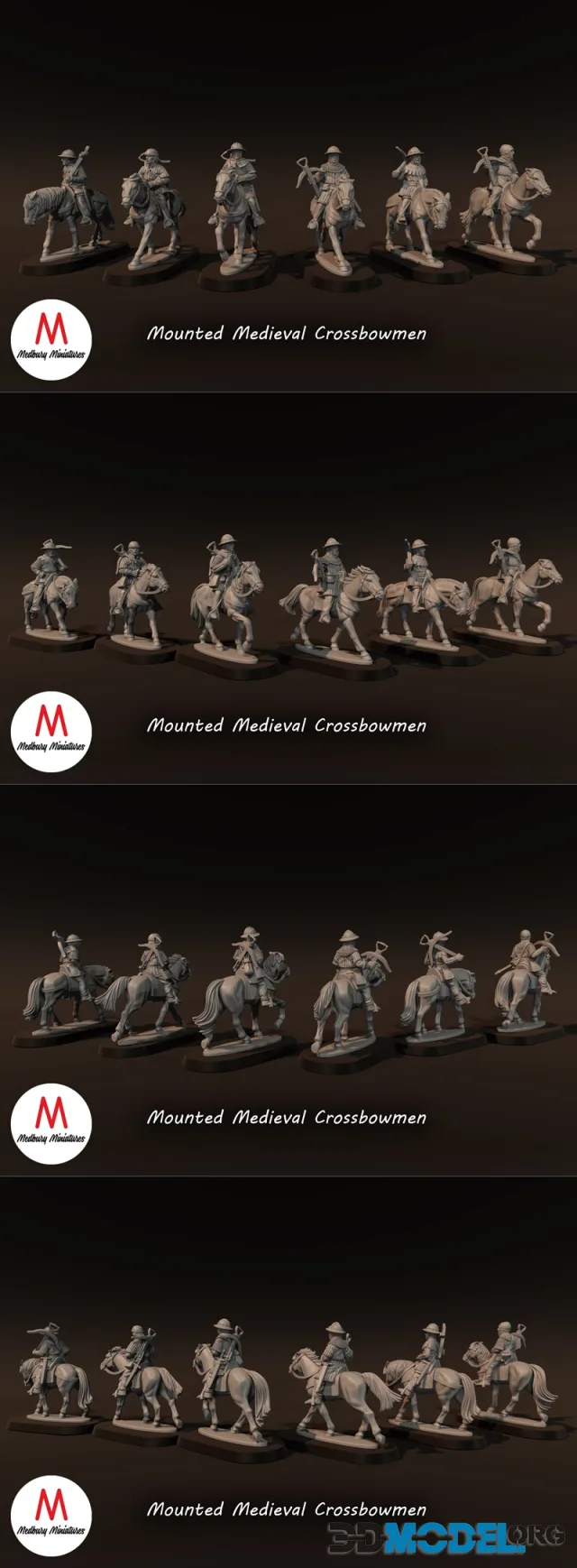 Mounted Medieval Crossbowmen – Printable
