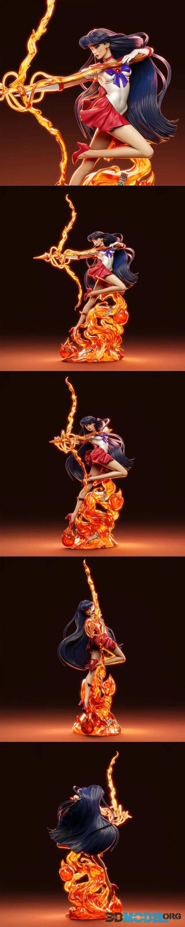 CA 3D Studios - Sailor Moon Rei Hino – Printable