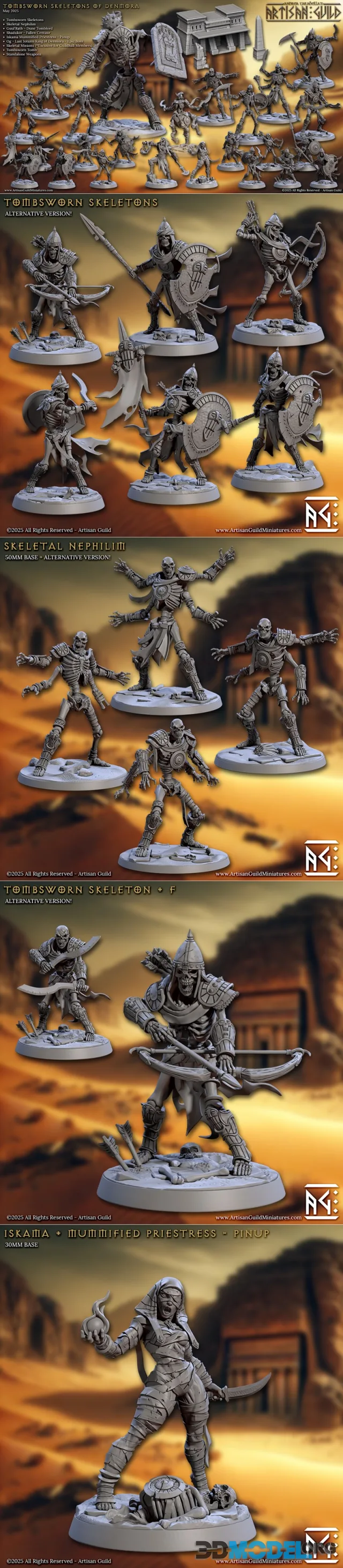 Artisan Guild - Tombsworn Skeletons of Denmora May 2025 – Printable