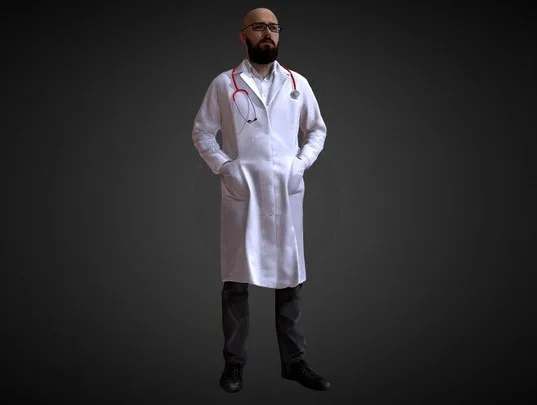3D Scan Man Doctor 020 (PBR)