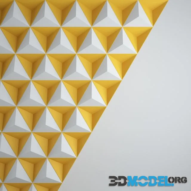 3d trainglates wall