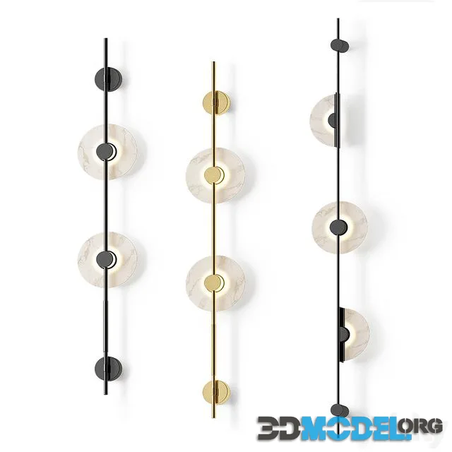 Alabaster Orb Vertical Wall Sconce