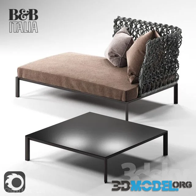 B&B Ravel Sofa R160A6D and Table TR90