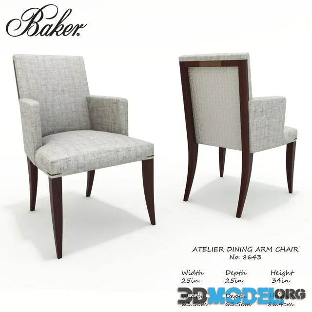 Baker Atelier dining arm chair No.8643