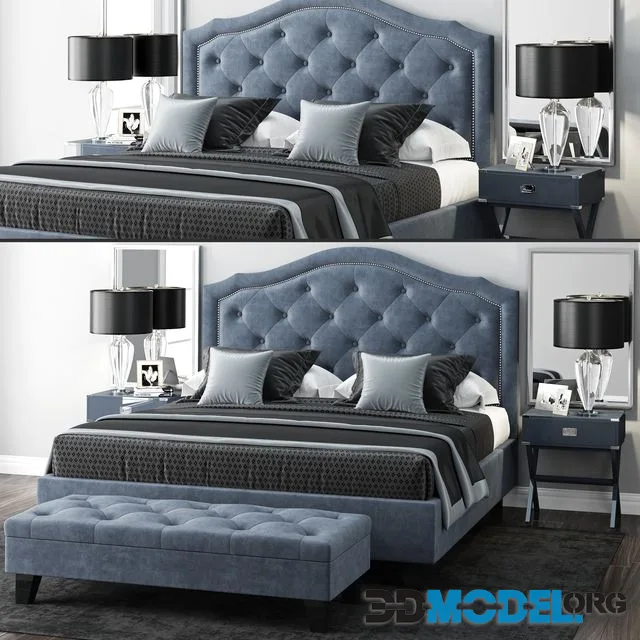 Bed LuXeo Brentwood Queen Tufted