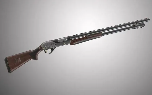 Benelli Nova shotgun with a camouflage camo set Low-poly (PBR)
