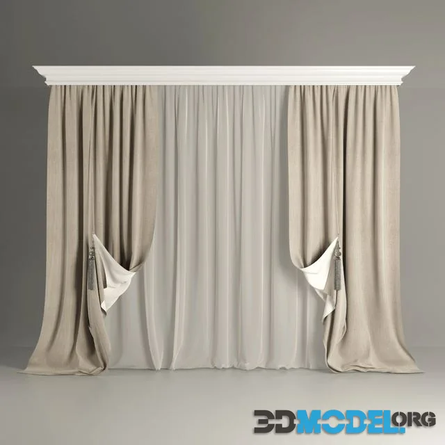 Bilateral with tulle curtains