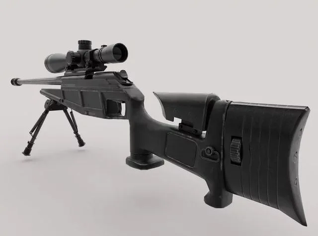 Blaser R93 LRS2 sniper Low-poly (PBR)