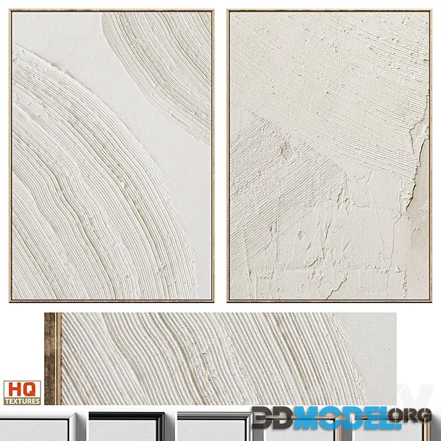 Boho Beige Relief Plaster Wall Art C 625