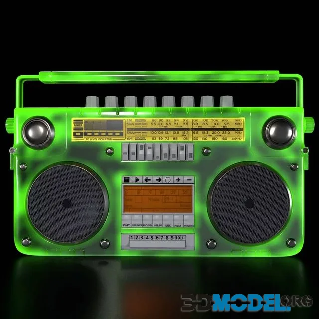 Boombox-Audio-Device Low-poly (PBR)