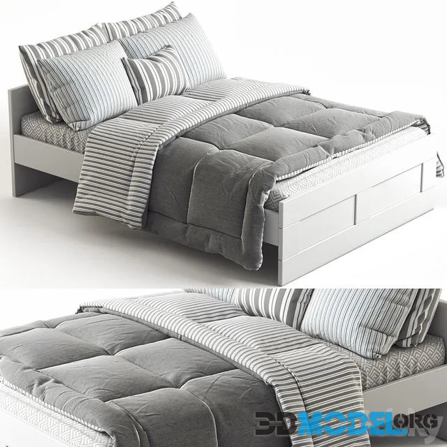 BRIMNES Bed frame white 140x200 cm