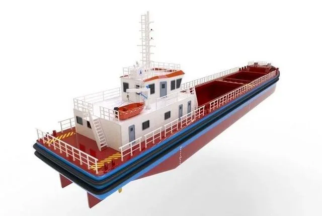 Bulk cargo vessel Low-poly (PBR)