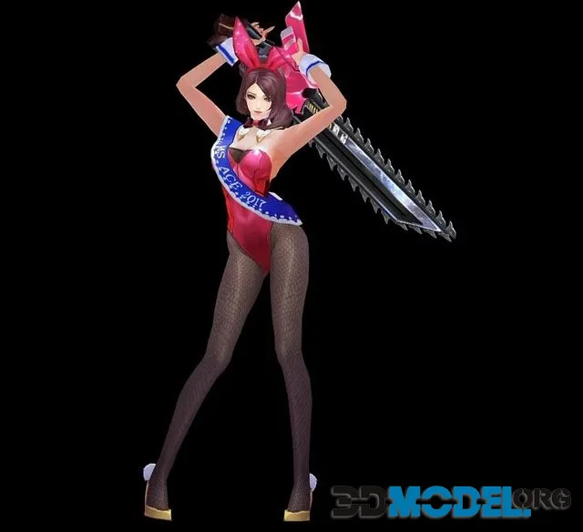 Bunny girl Low-poly (PBR)