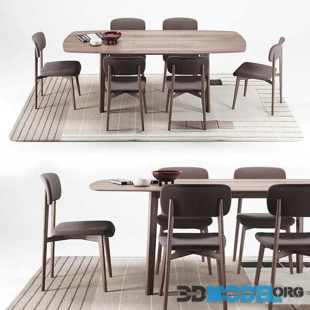 Calligaris Cream Table + Stockholm Chair