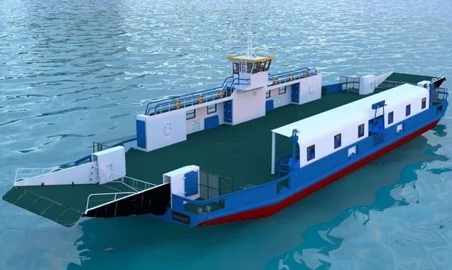Car ferry boat version-2- Low-poly (PBR)