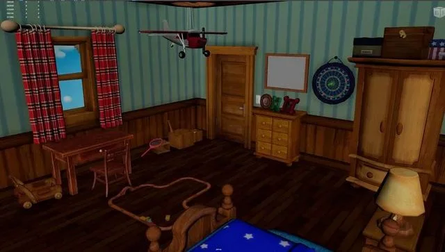 Cartoon childroom bedroom (PBR)