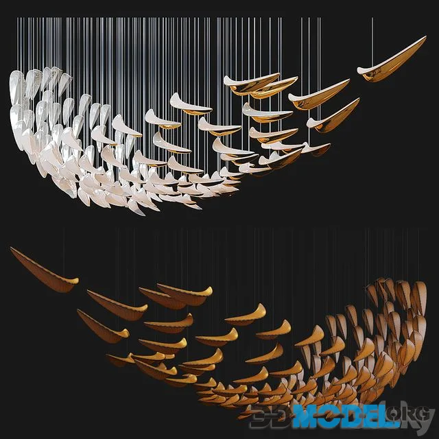 Chandelier Light Vargov (Metal, Glass)