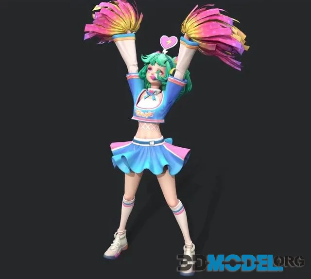 Cheering squad Low-poly (PBR)