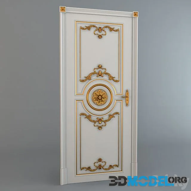 Classic door white and gold