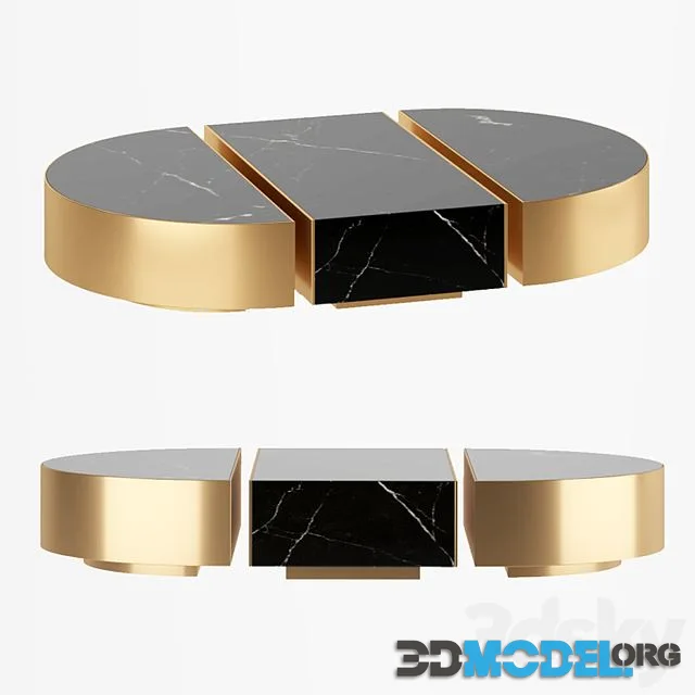 Coffee Table Eclipse Marble Fendi Home
