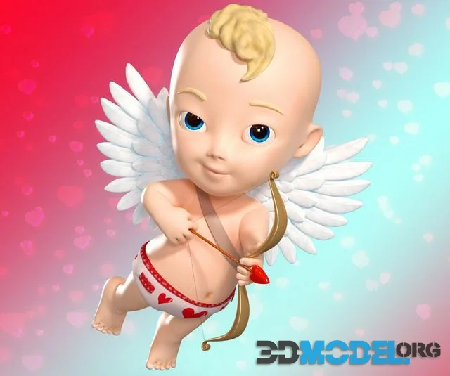Cupidon Baby Boy Rigged Character (PBR)