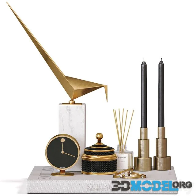 Decorastive set with Bird figurine Arte dal Mondo FD010A