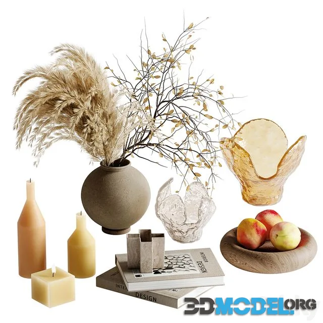 Decoration set 02 with peaches