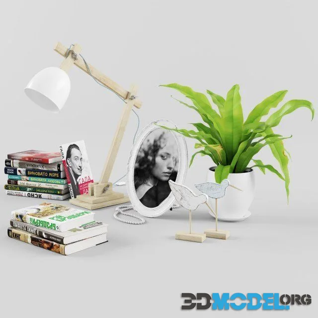 Decorative set 4 with lamp