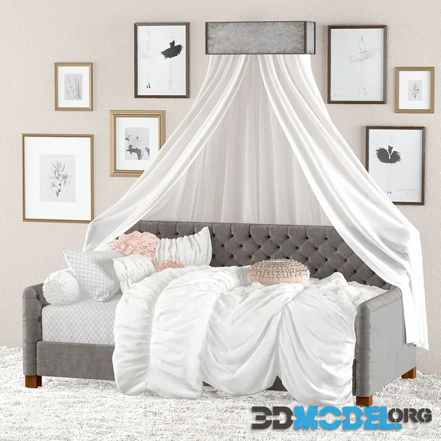 Devyn Tufted Velvet Daybed, Restoration Hardware
