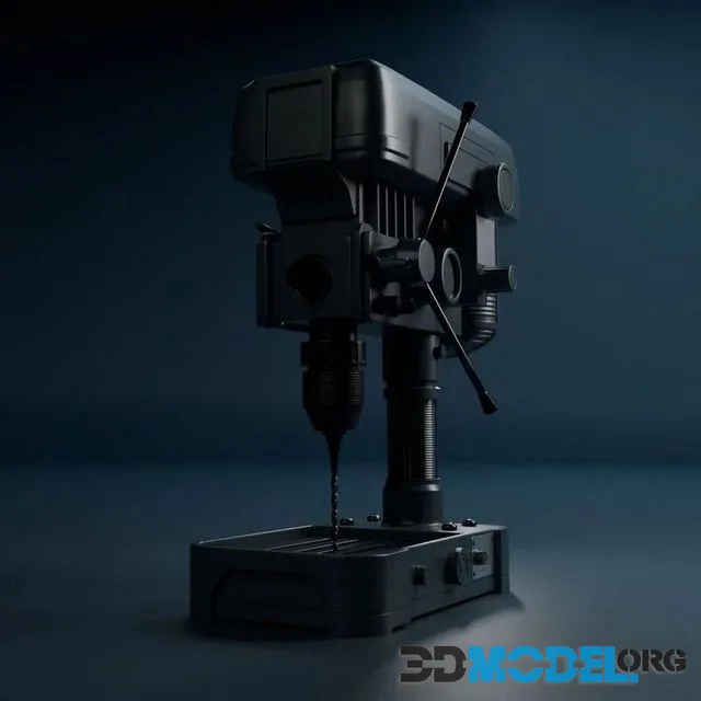 Drill Press Low-poly (PBR)