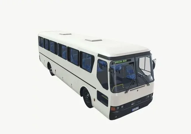Electrical Bus Low-poly (PBR)