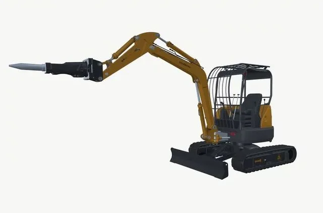 Excavator Driller Low-poly (PBR)