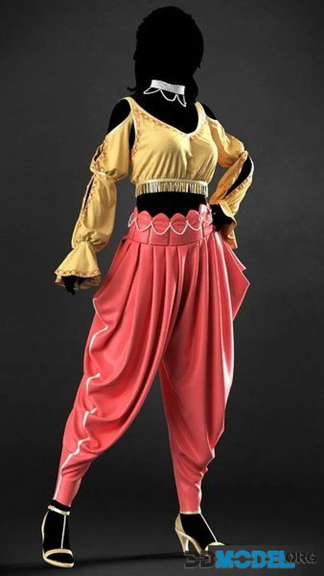 Female outfit 15. Marvelous Designer Clo3d project + OBJ
