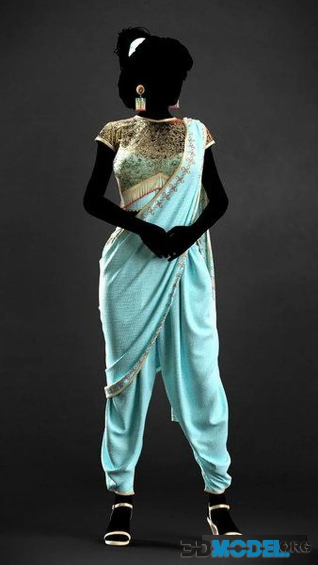 Female outfit 16. Marvelous Designer Clo3d project + OBJ
