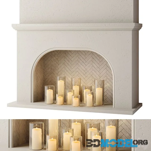 Fireplace with candles