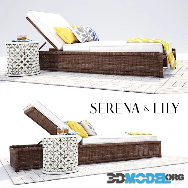 Furn Pacifica chaise Dark