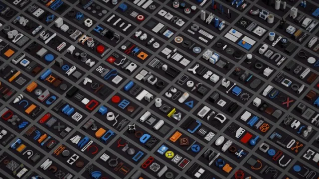 Futuristic Kit 950 Parts (PBR)