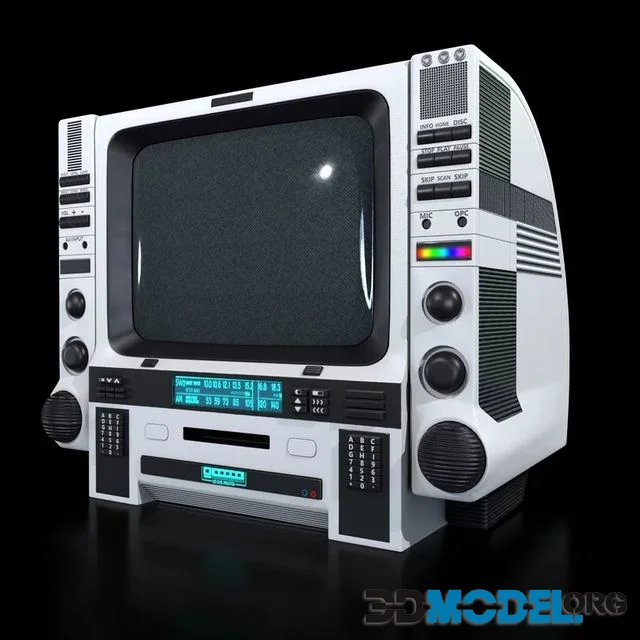 Futuristic TV Low-poly (PBR)