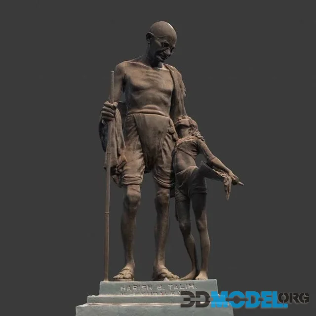 Gandhi by Harish Talim Low-poly (PBR)