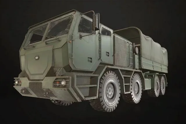 Heavy Military Truck V2 – Cargo Low-poly (PBR)