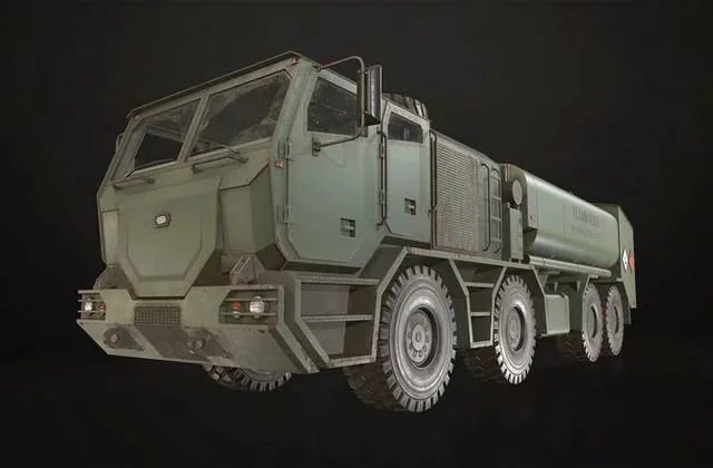 Heavy Military Truck V2 – Tanker Low-poly (PBR)