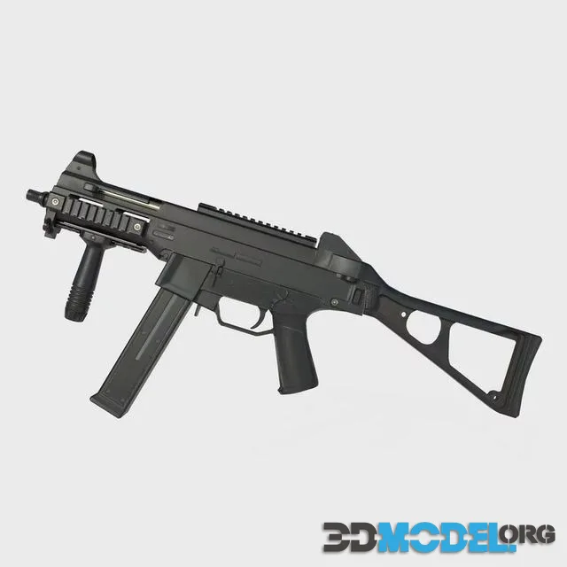 Heckler and Koch UMP Submachine gun Low-poly (PBR)