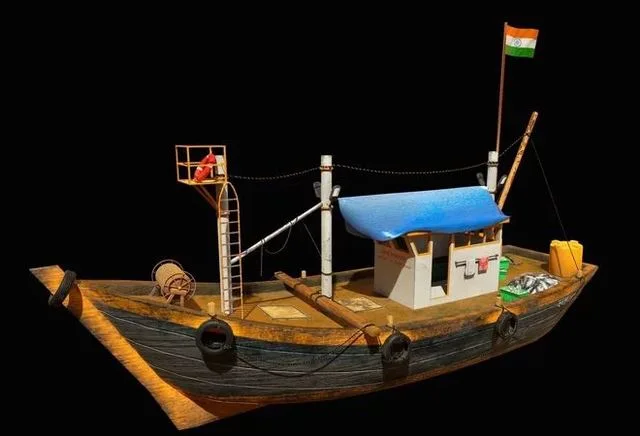 Indian Fishing Boat Low-poly (PBR)
