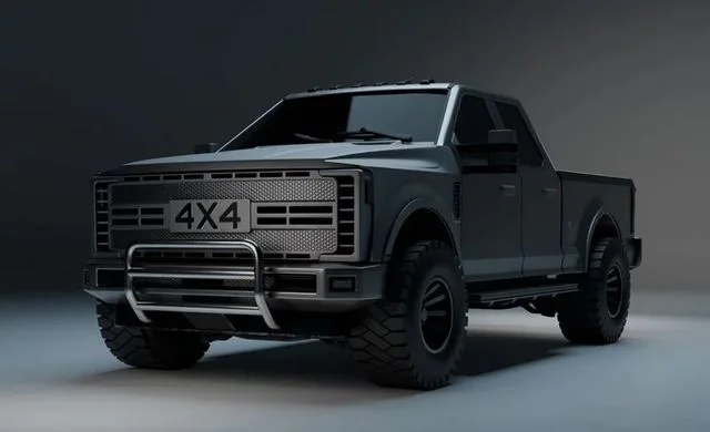 Ironclad V8 Tactical 4×4 Pickup Low-poly (PBR)