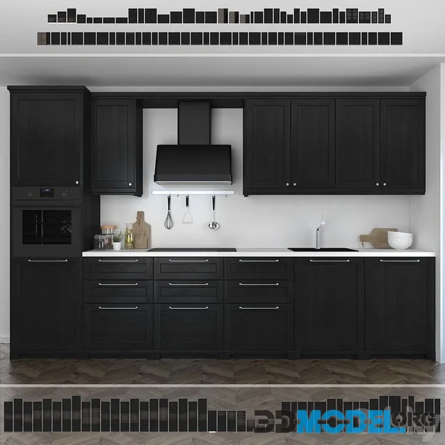 Kitchen Ikea Lerhuttan Lerhyttan (black stain)