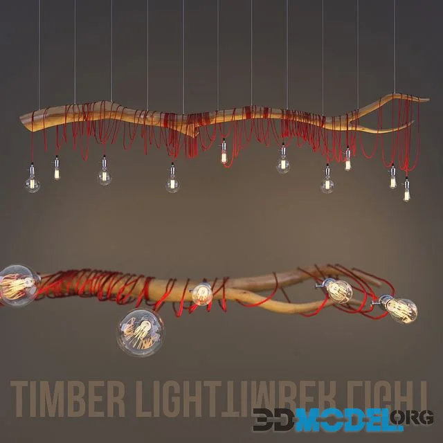 Lamp on a log