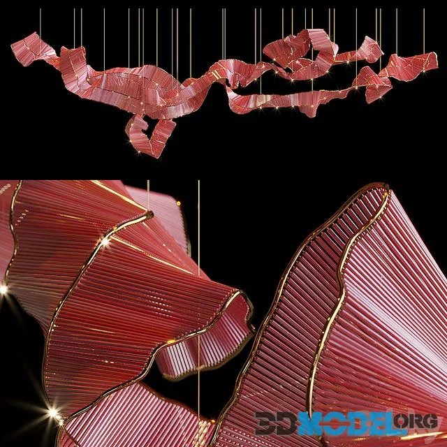 Light composition Vargov Design - Ribbon (red)
